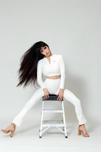 Load image into Gallery viewer, LUNA RIBBED HIGH WAIST FLUTTER LEGGING