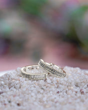 Load image into Gallery viewer, EMBELLISHED MINI HOOPS